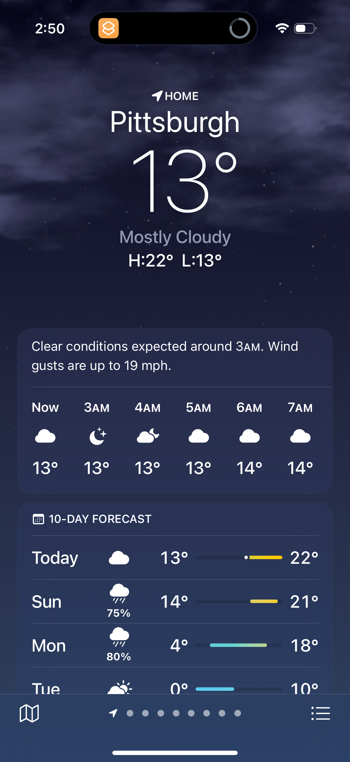 apple-weather app screenshot 3