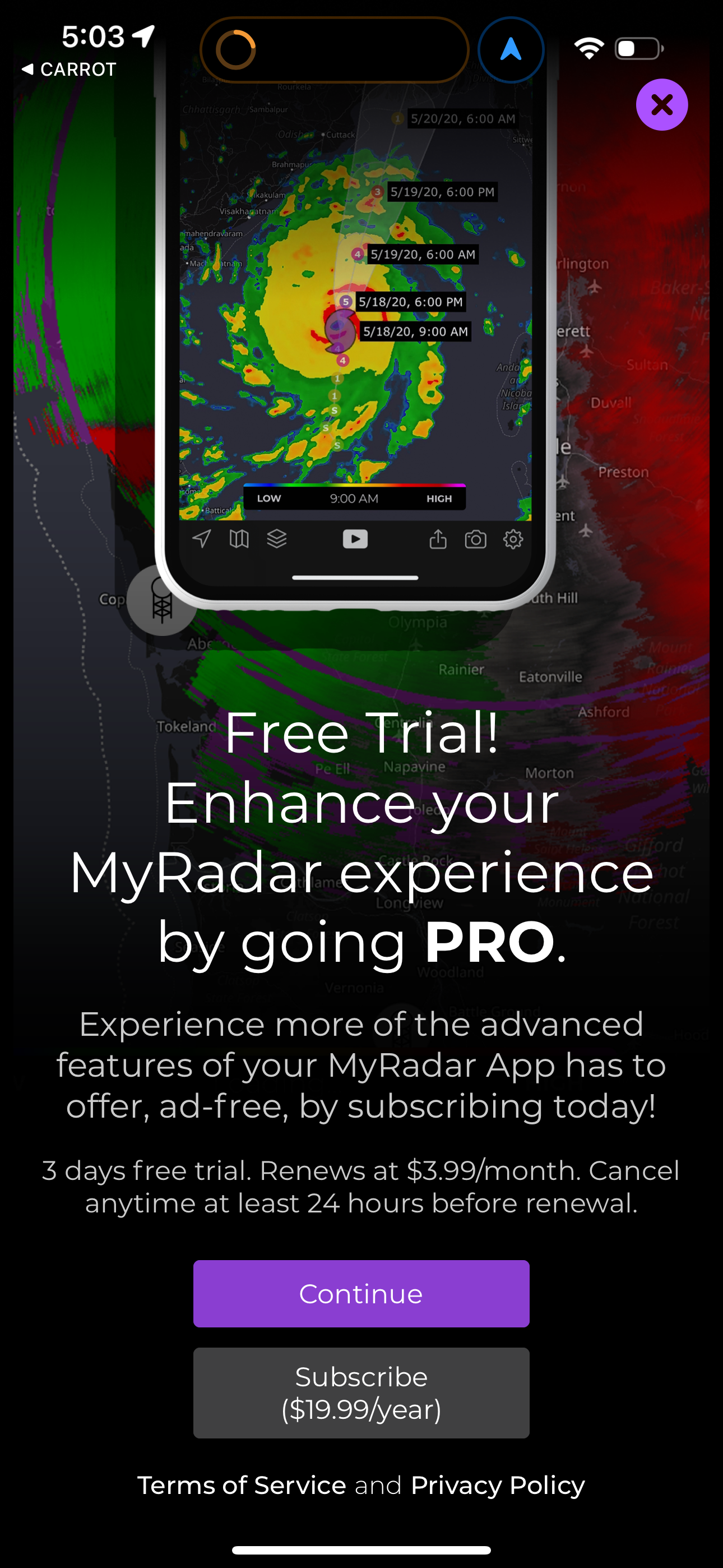 myradar app screenshot 11