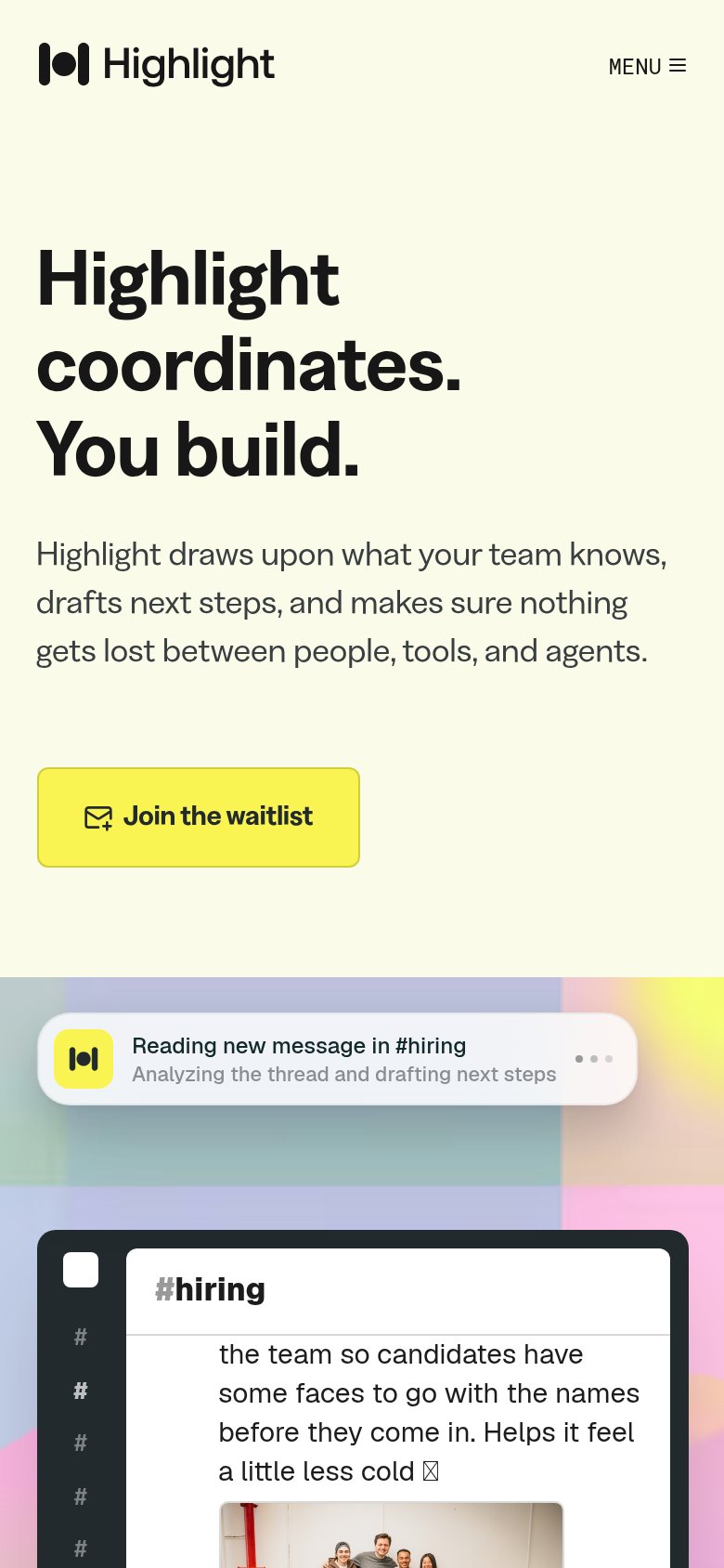 Highlight AI mobile capture for Mobile web