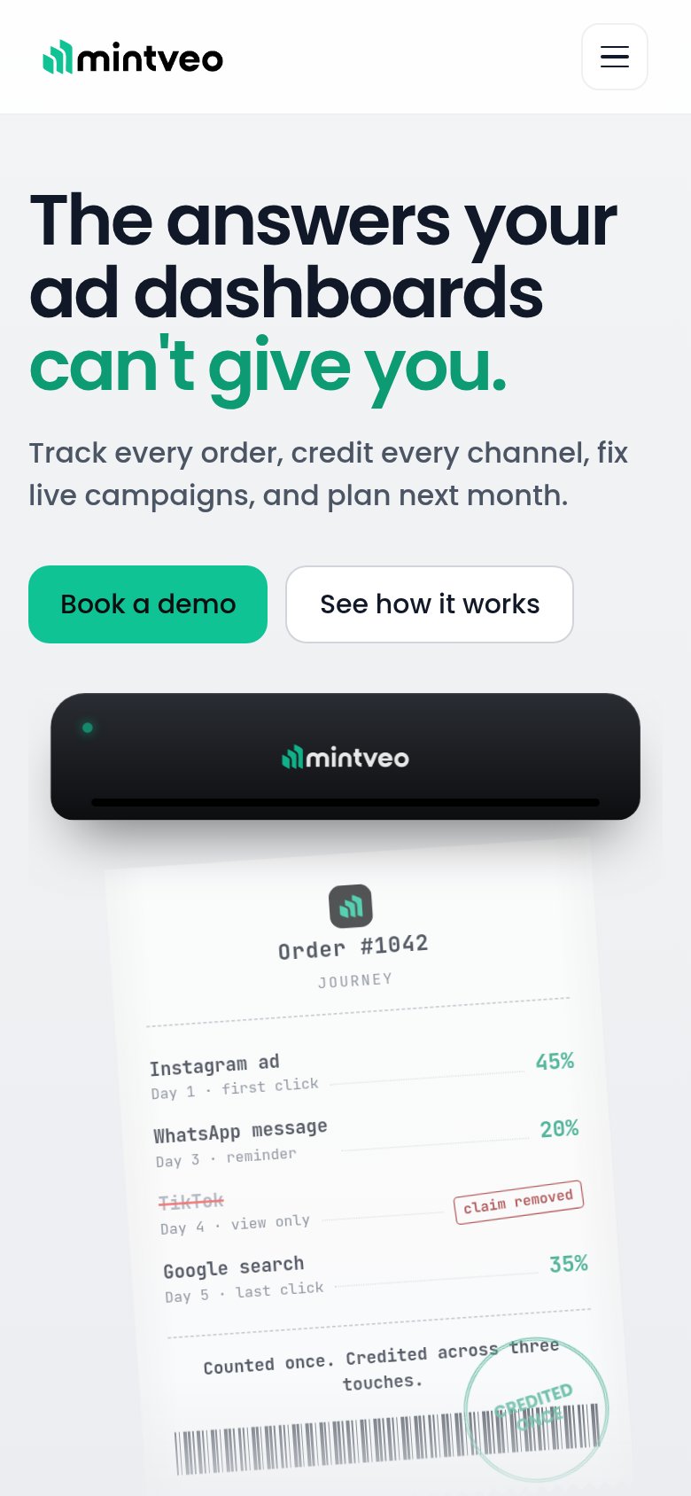 mintveo.com mobile capture for Mobile web