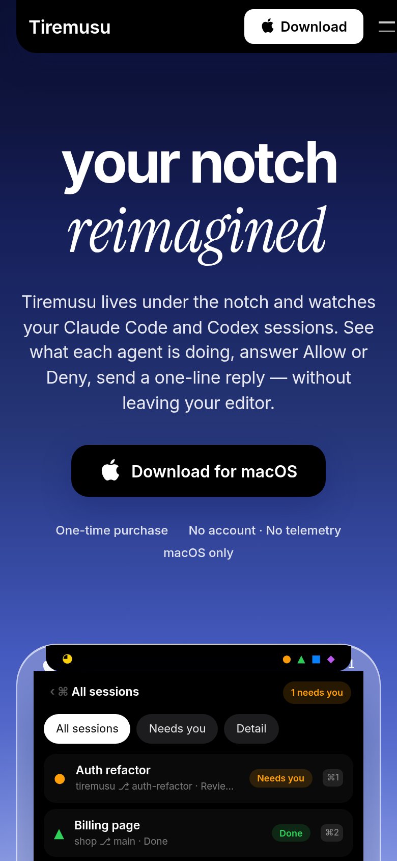 tiremusu.app mobile capture for Mobile web