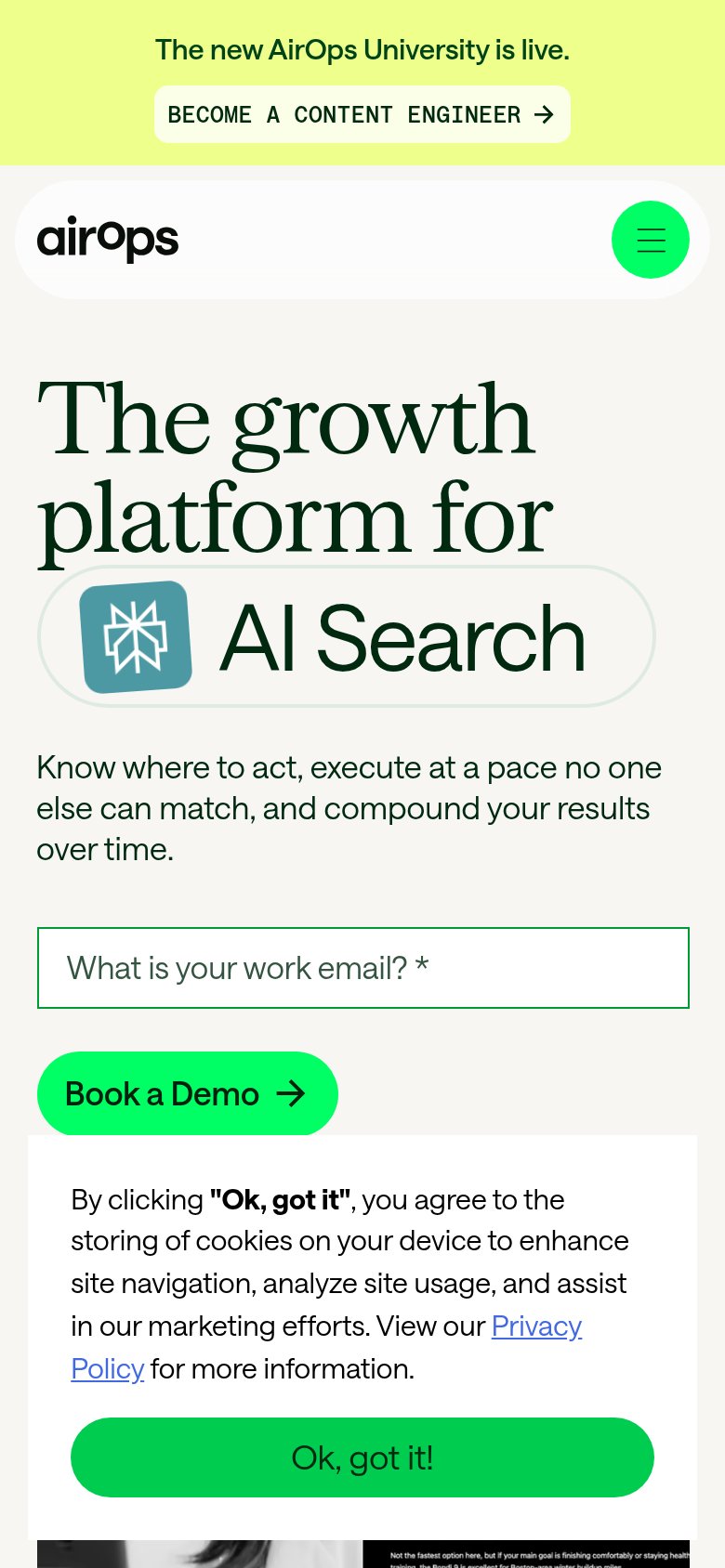 AirOps mobile capture for Mobile web