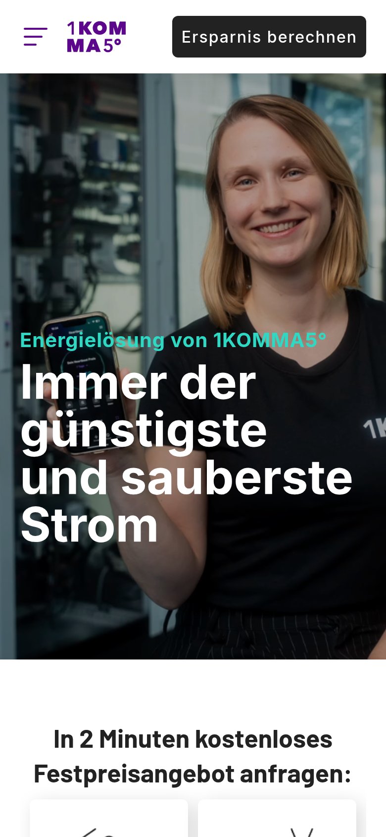 1KOMMA5° mobile capture for Mobile web