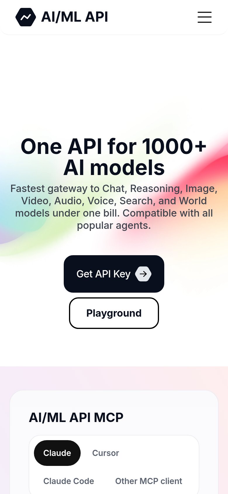 AI/ML API mobile capture for Mobile web