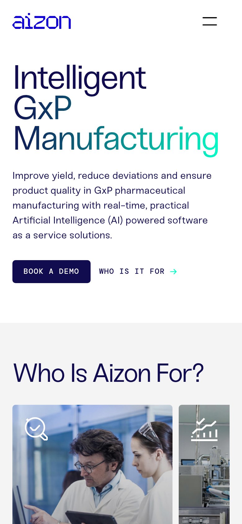 Aizon mobile capture for Mobile web