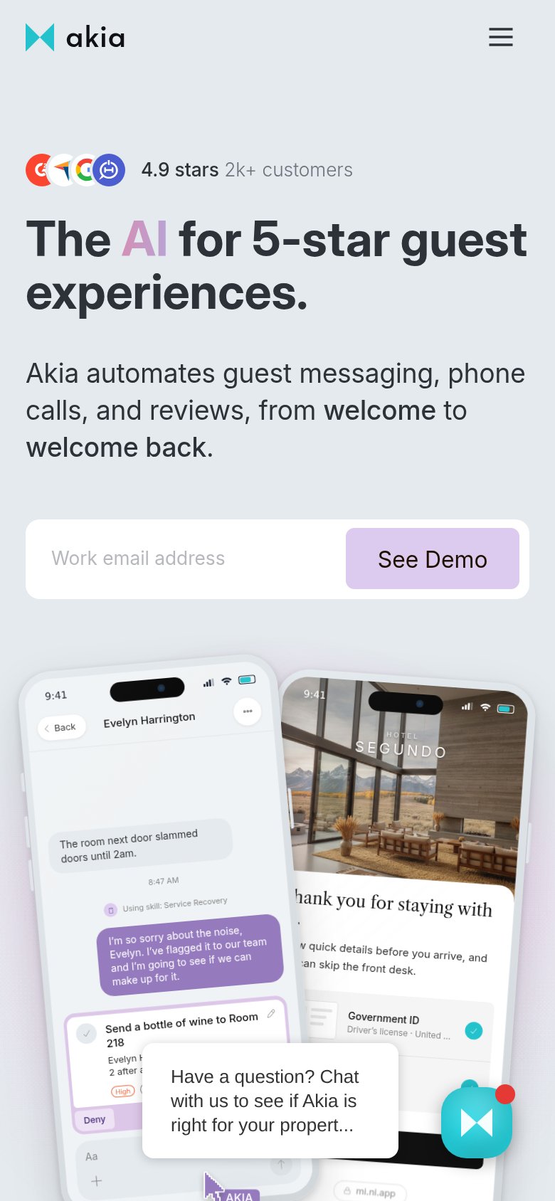 Akia mobile capture for Mobile web