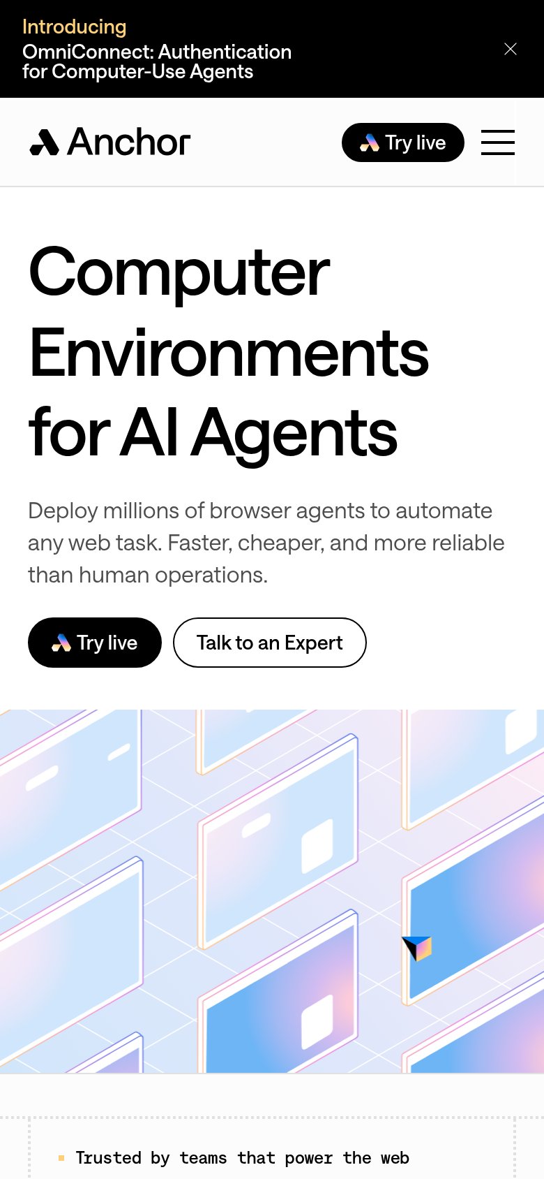 Anchor Browser mobile capture for Mobile web