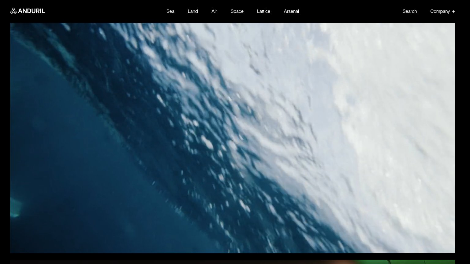 Anduril Industries desktop capture for Trust