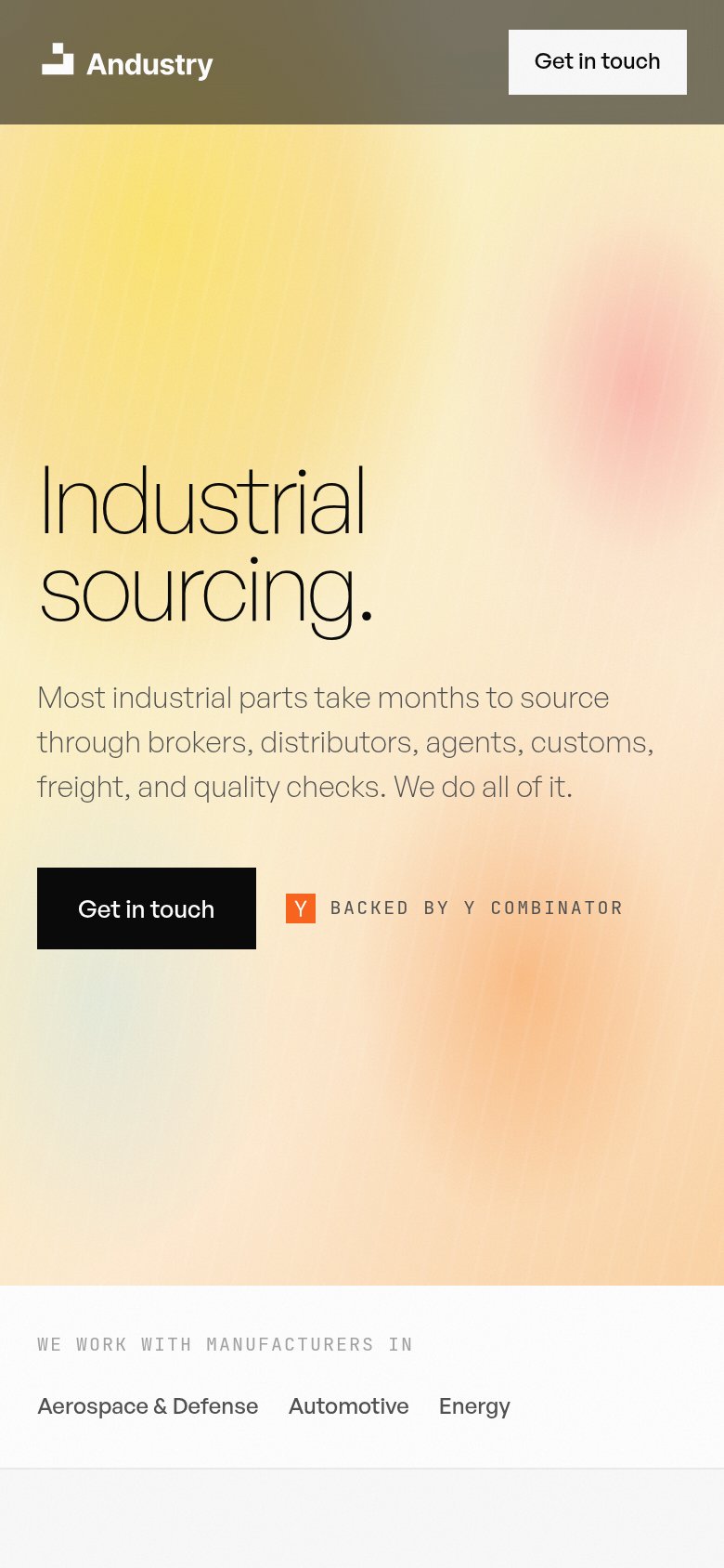 Andustry mobile capture for Mobile web