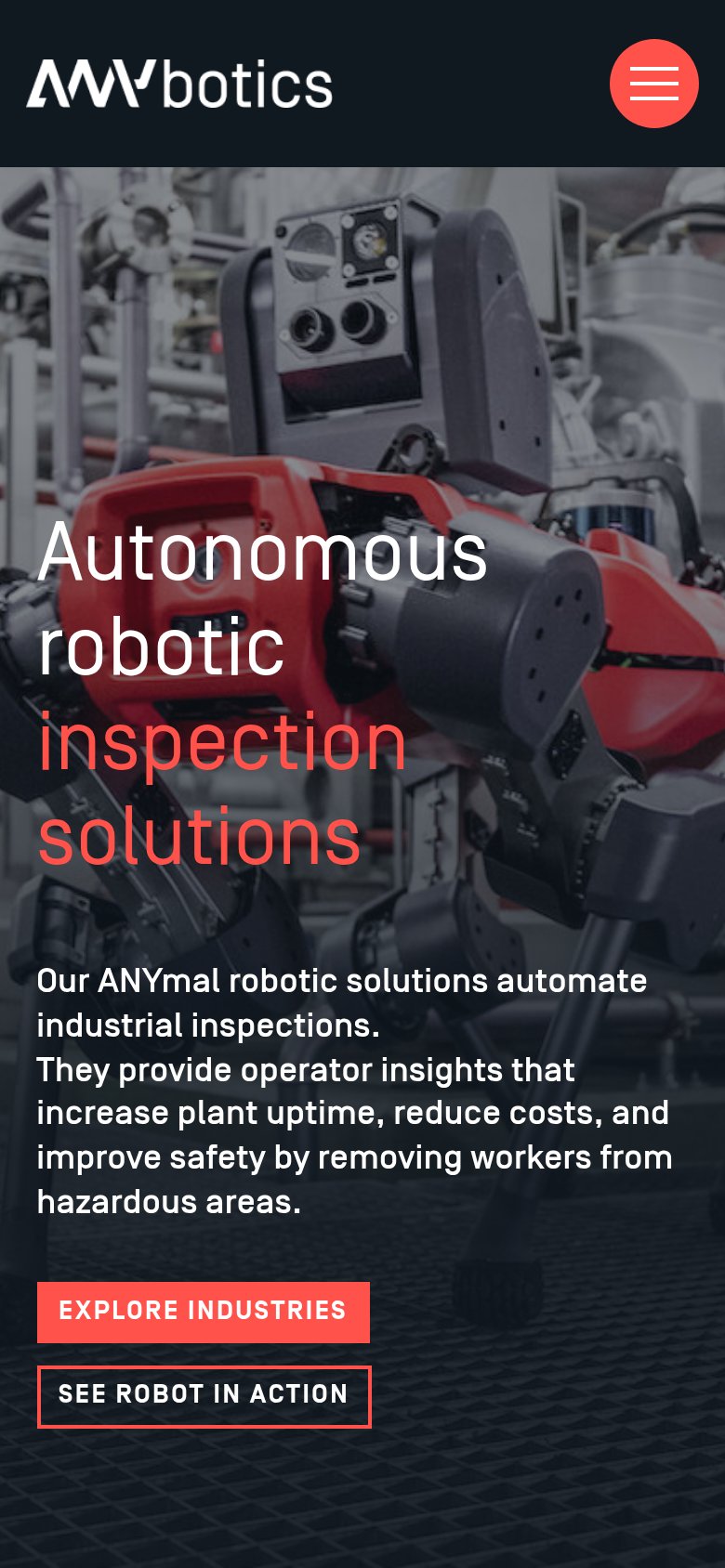 ANYbotics mobile capture for Mobile web