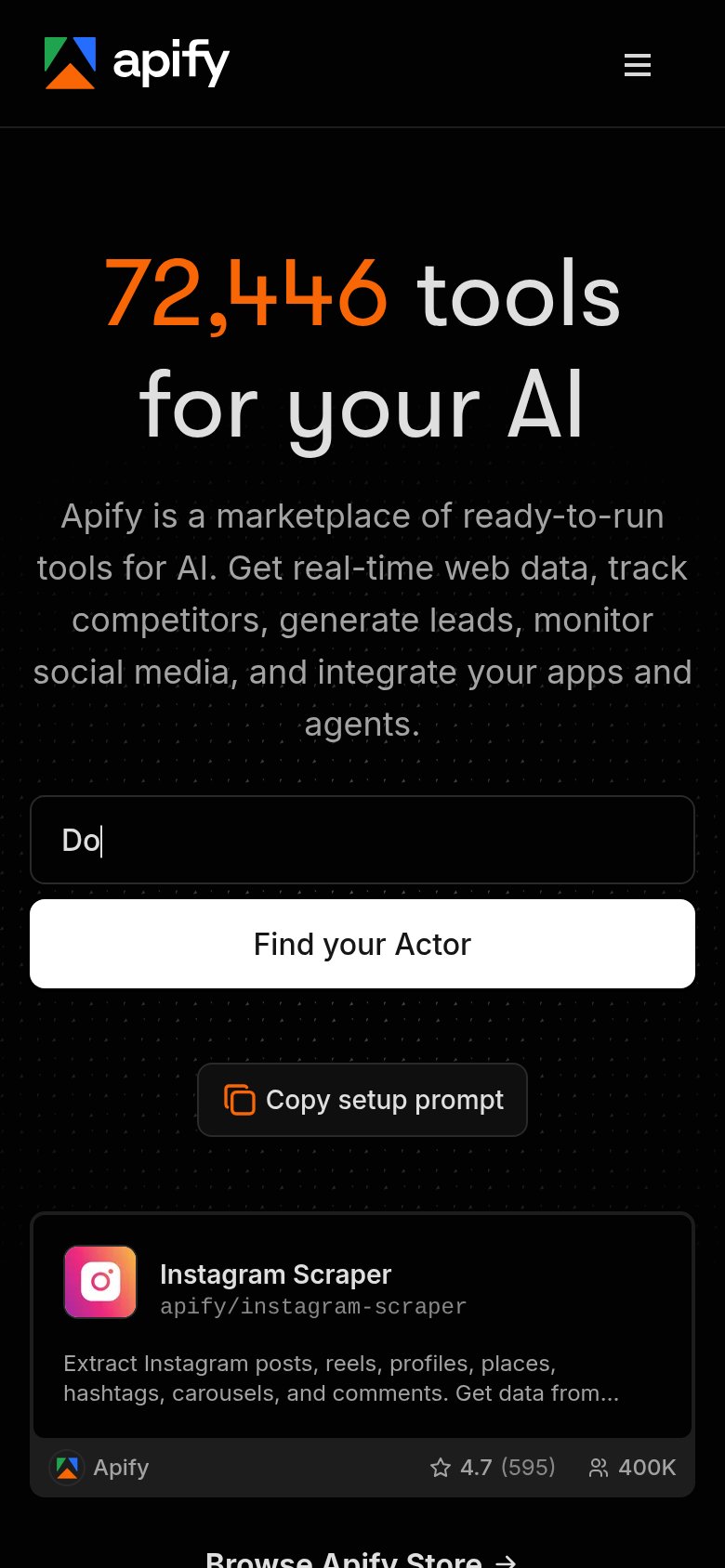 Apify mobile capture for Mobile web