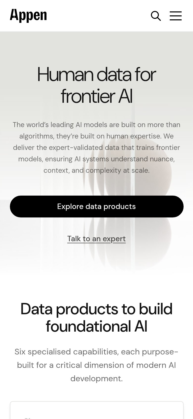 Appen mobile capture for Mobile web