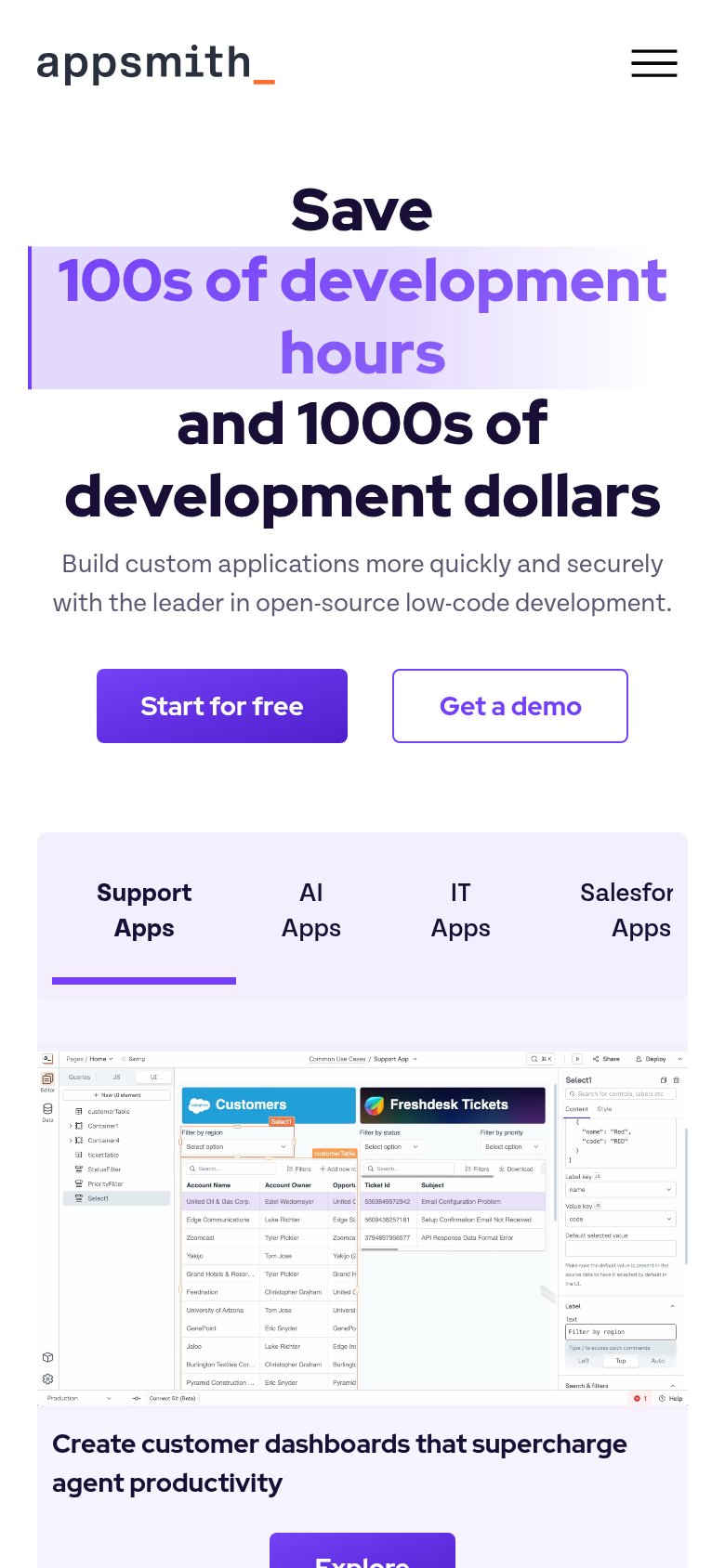 Appsmith mobile capture for Mobile web
