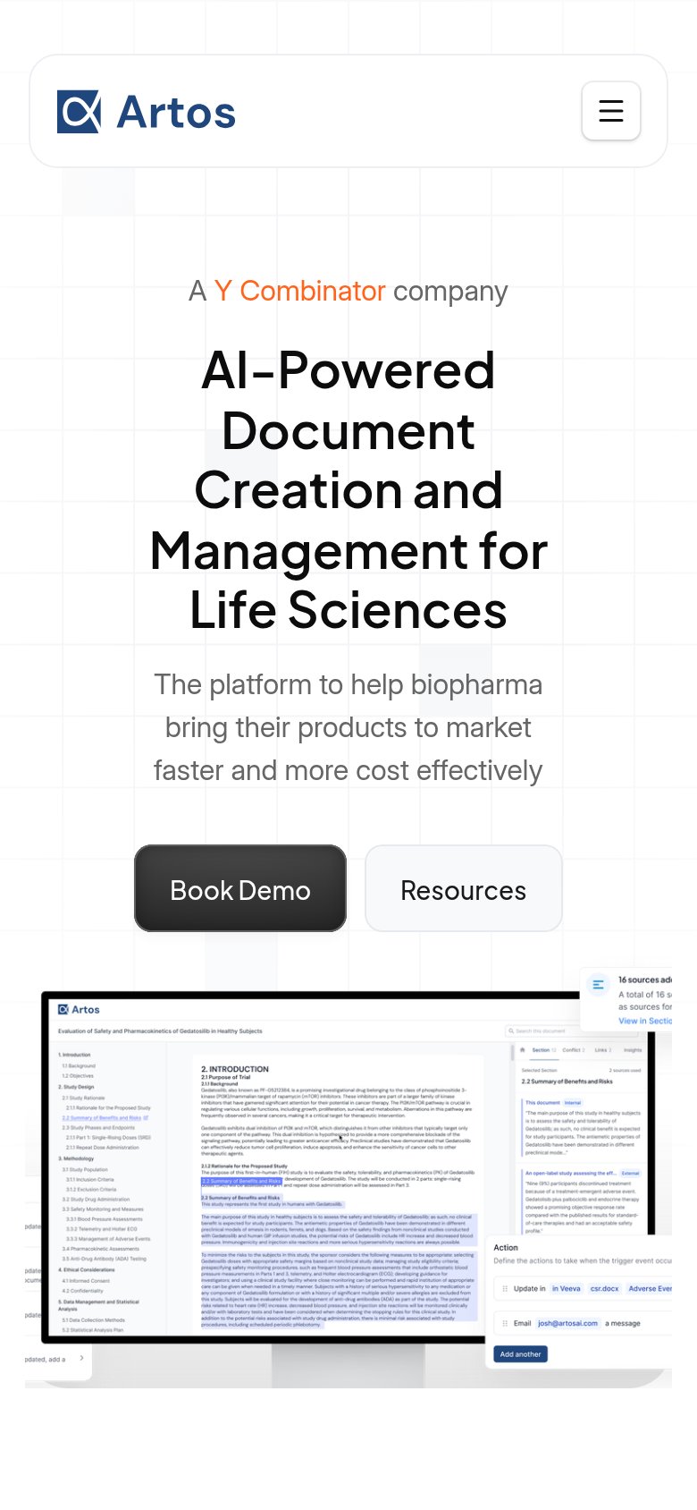 AI Rx (Artos) mobile capture for Mobile web