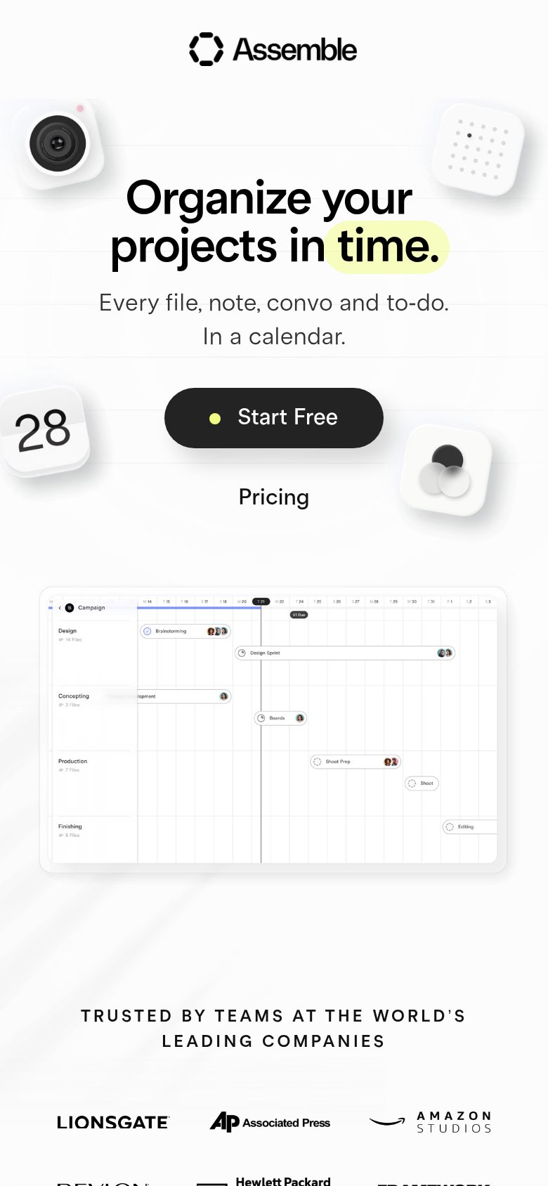 Assemble mobile capture for Mobile web