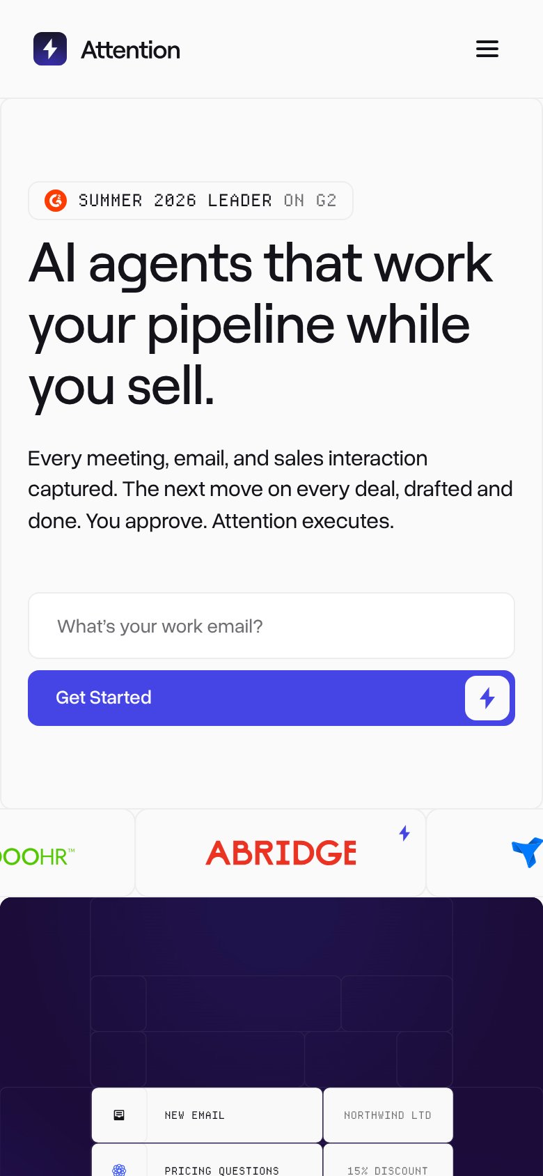 Attention mobile capture for Mobile web