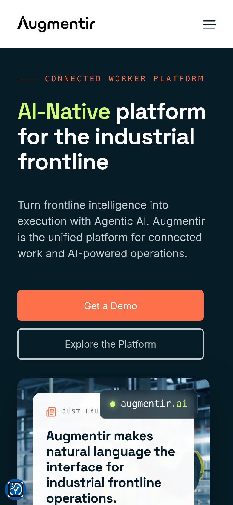 Augmentir mobile capture for Mobile web