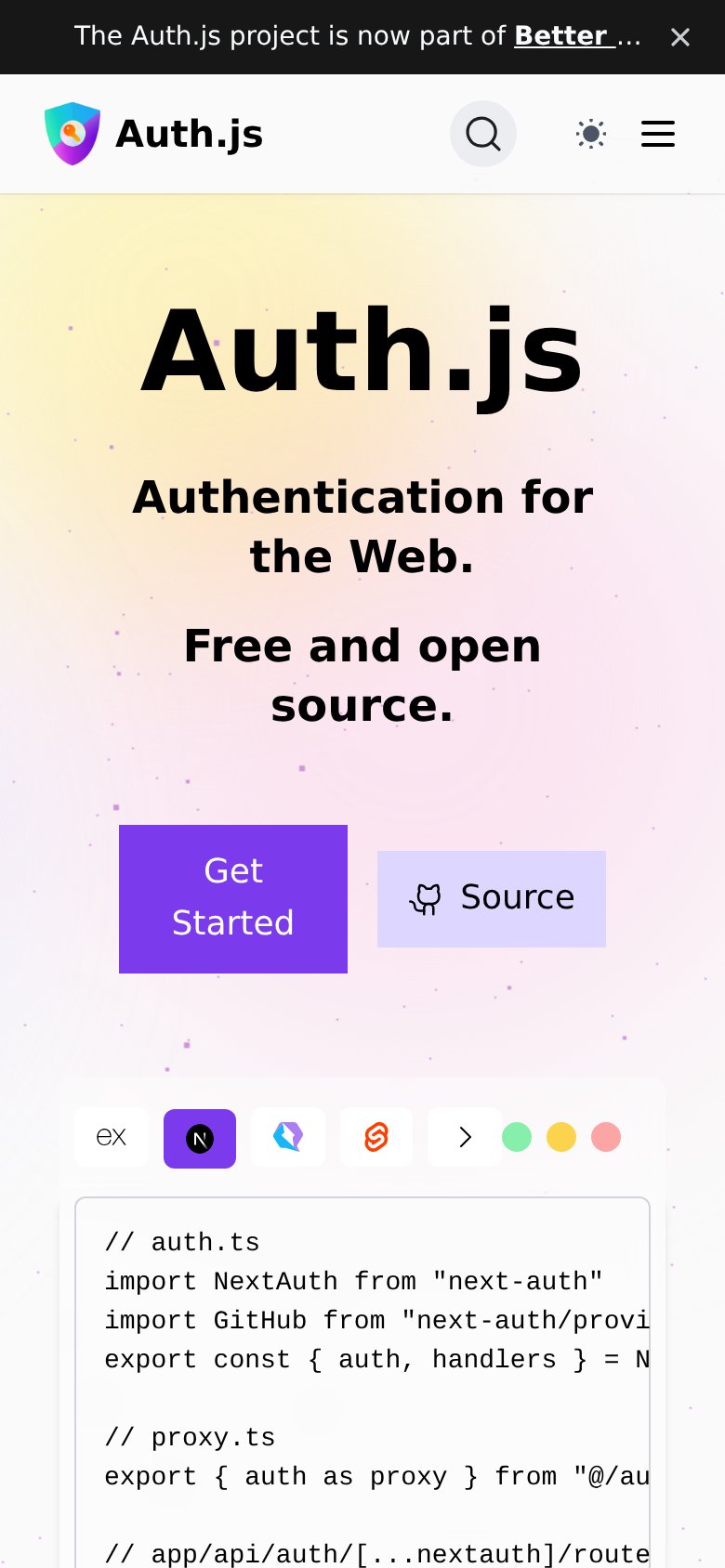 Auth.js (NextAuth.js) mobile capture for Mobile web