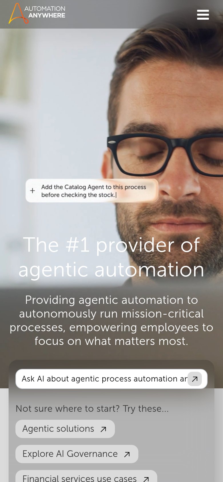 Automation Anywhere mobile capture for Mobile web
