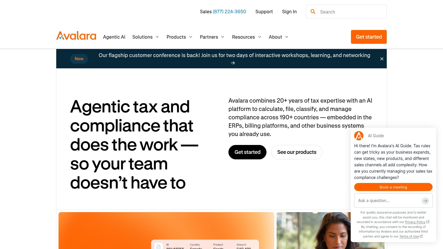 Avalara Cross-Border (Avalara Tariff Code Classification) desktop capture for Trust