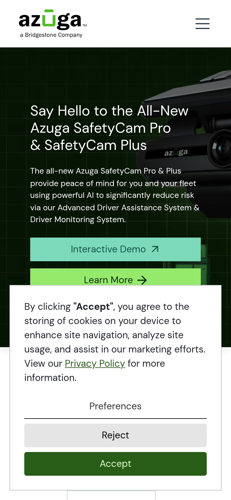 Azuga mobile capture for Mobile web