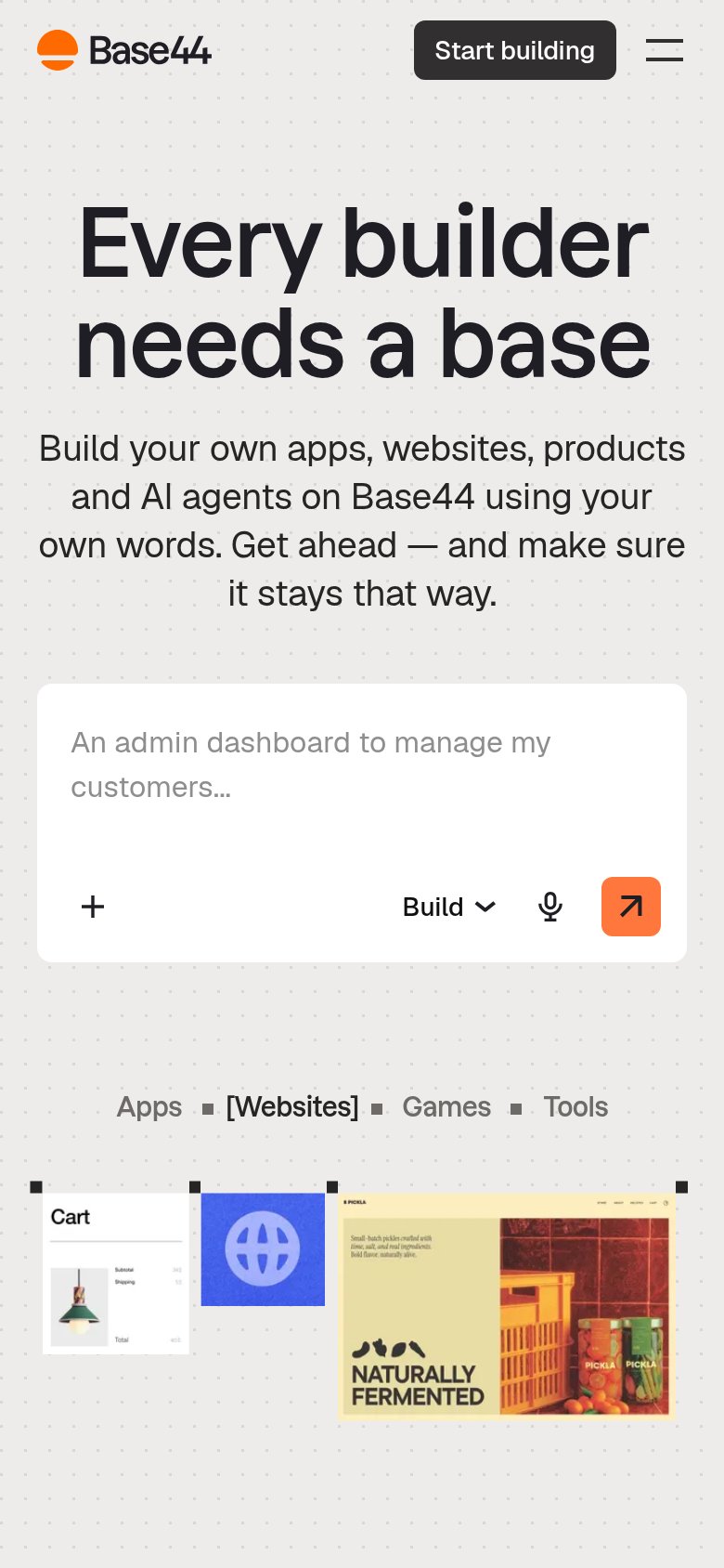 Base44 mobile capture for Mobile web