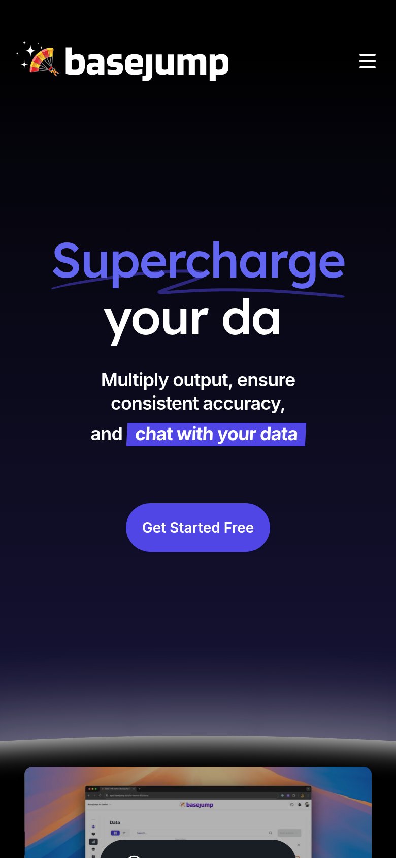 Basejump AI mobile capture for Mobile web