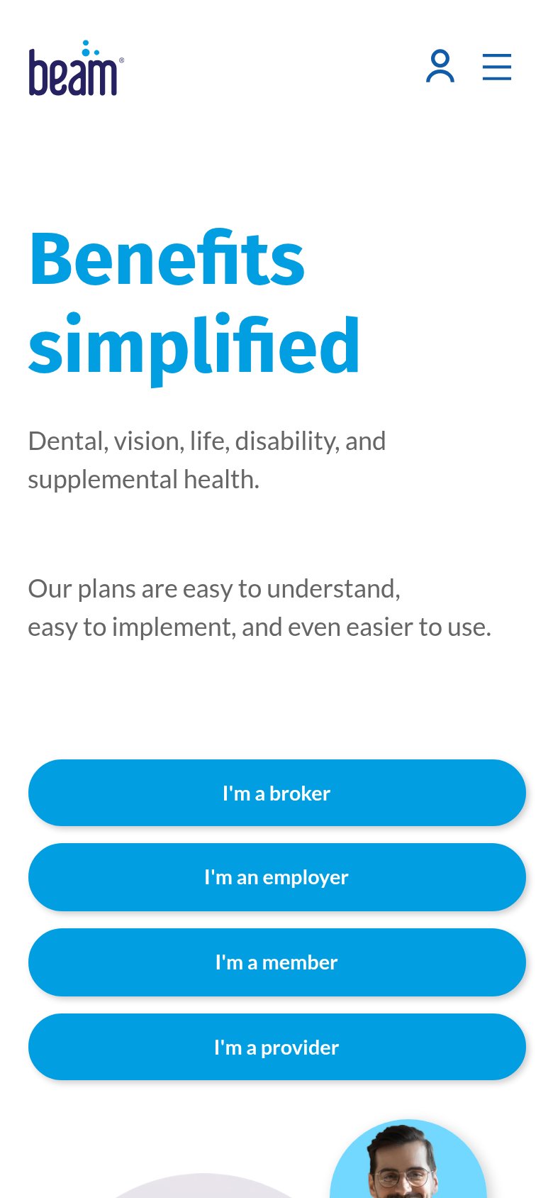 Beam Benefits mobile capture for Mobile web