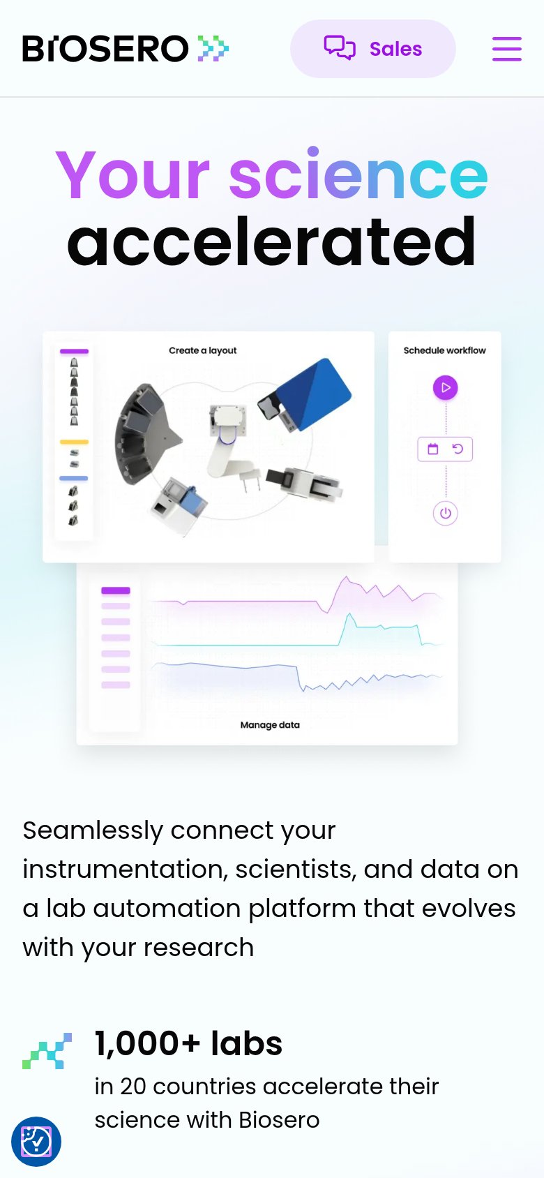 Biosero mobile capture for Mobile web