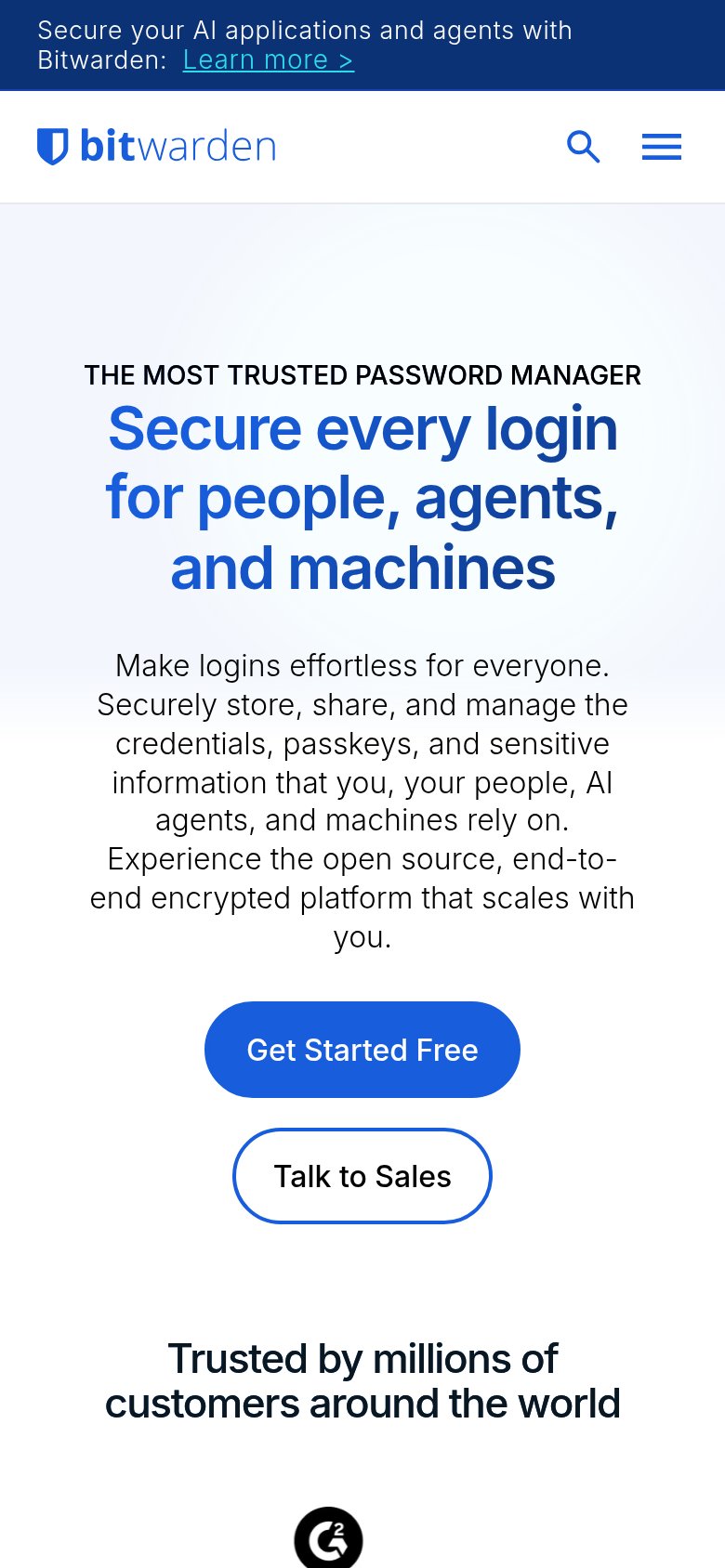 Bitwarden mobile capture for Mobile web