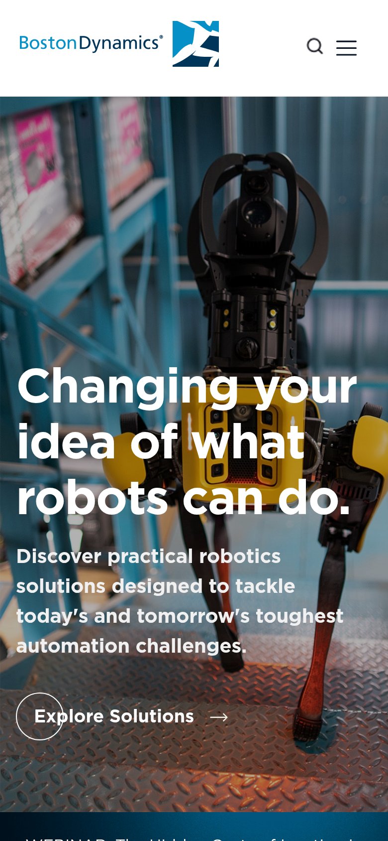 Boston Dynamics Stretch mobile capture for Mobile web