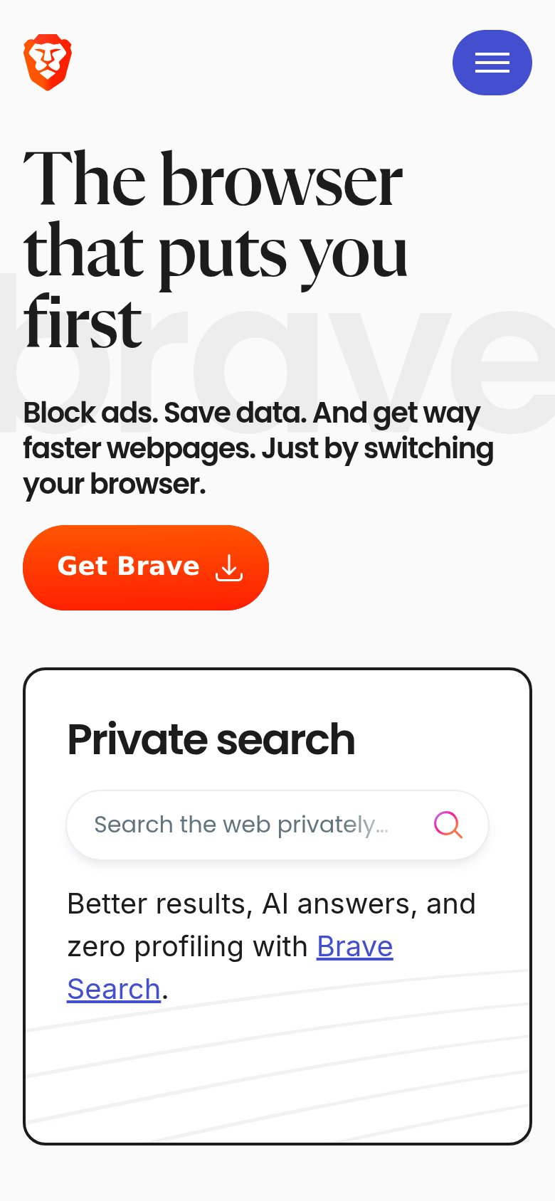 Brave Search API mobile capture for Mobile web