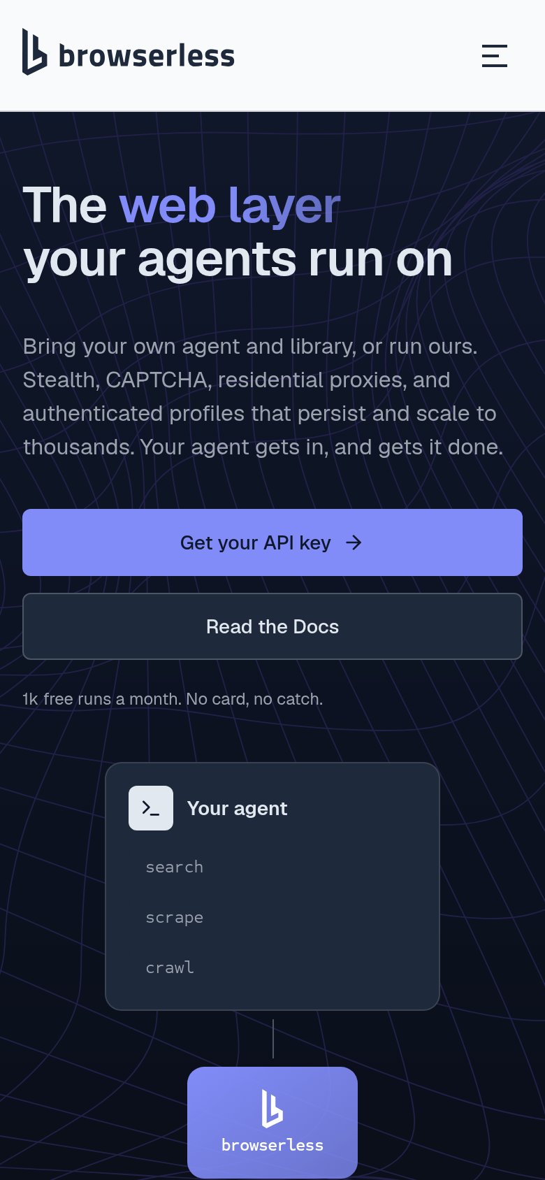 Browserless mobile capture for Mobile web