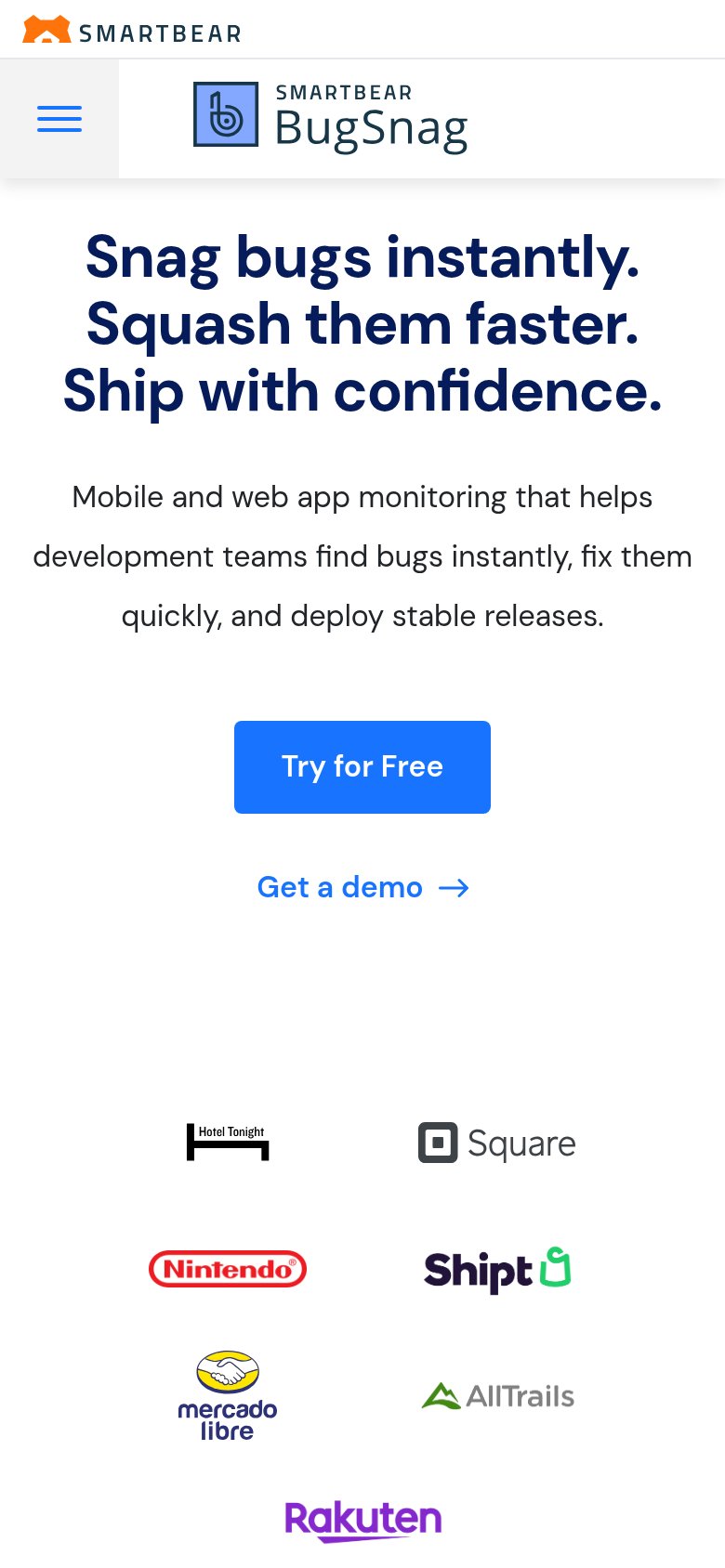 Bugsnag mobile capture for Mobile web