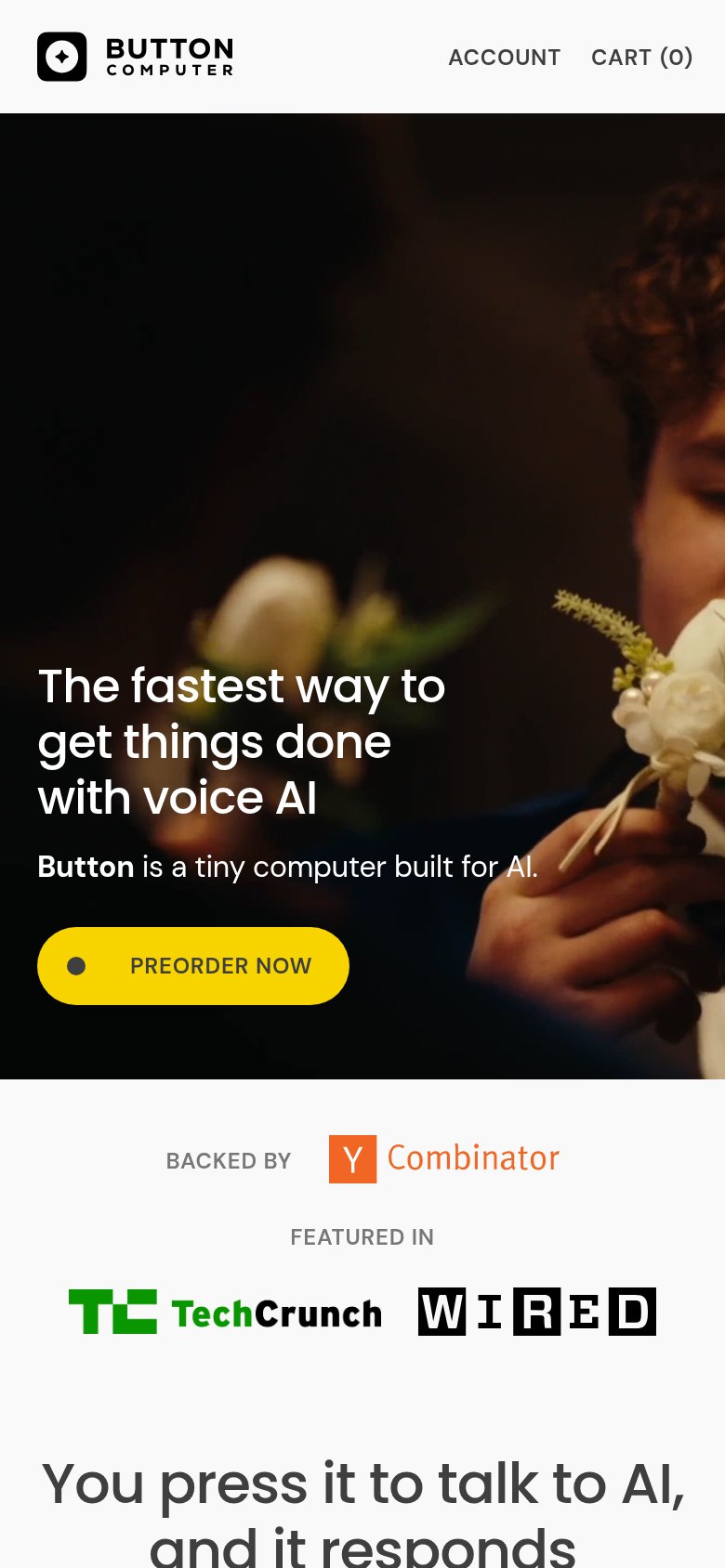 Button Computer mobile capture for Mobile web