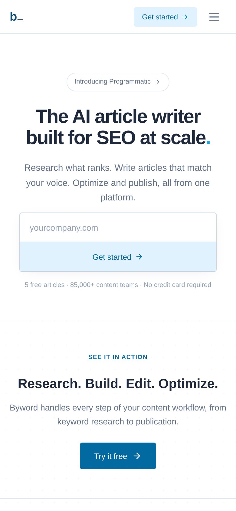 Byword mobile capture for Mobile web