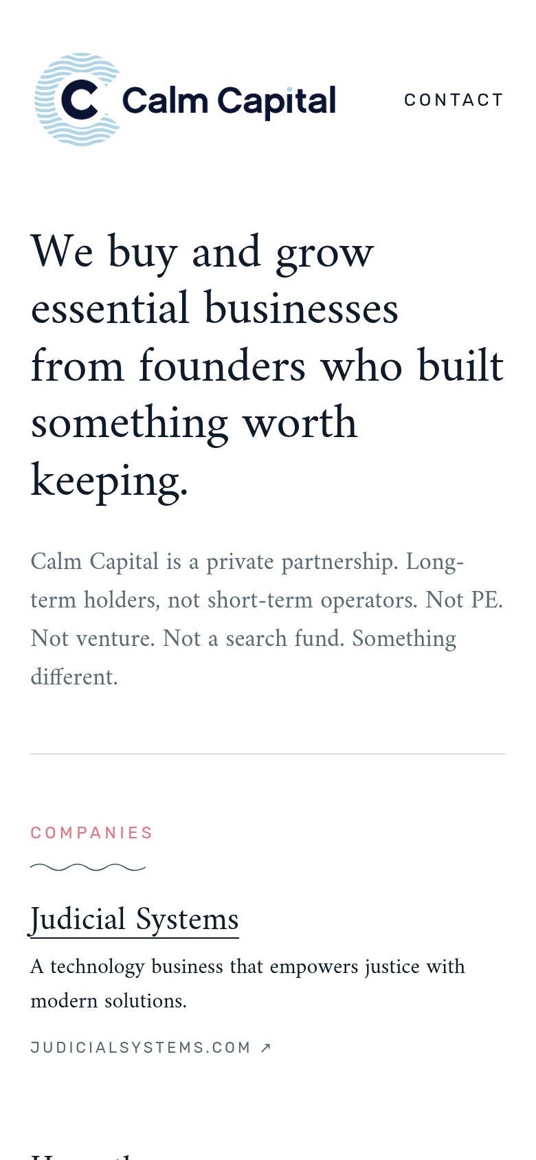 Eleos (Calm Capital-style operator) mobile capture for Mobile web