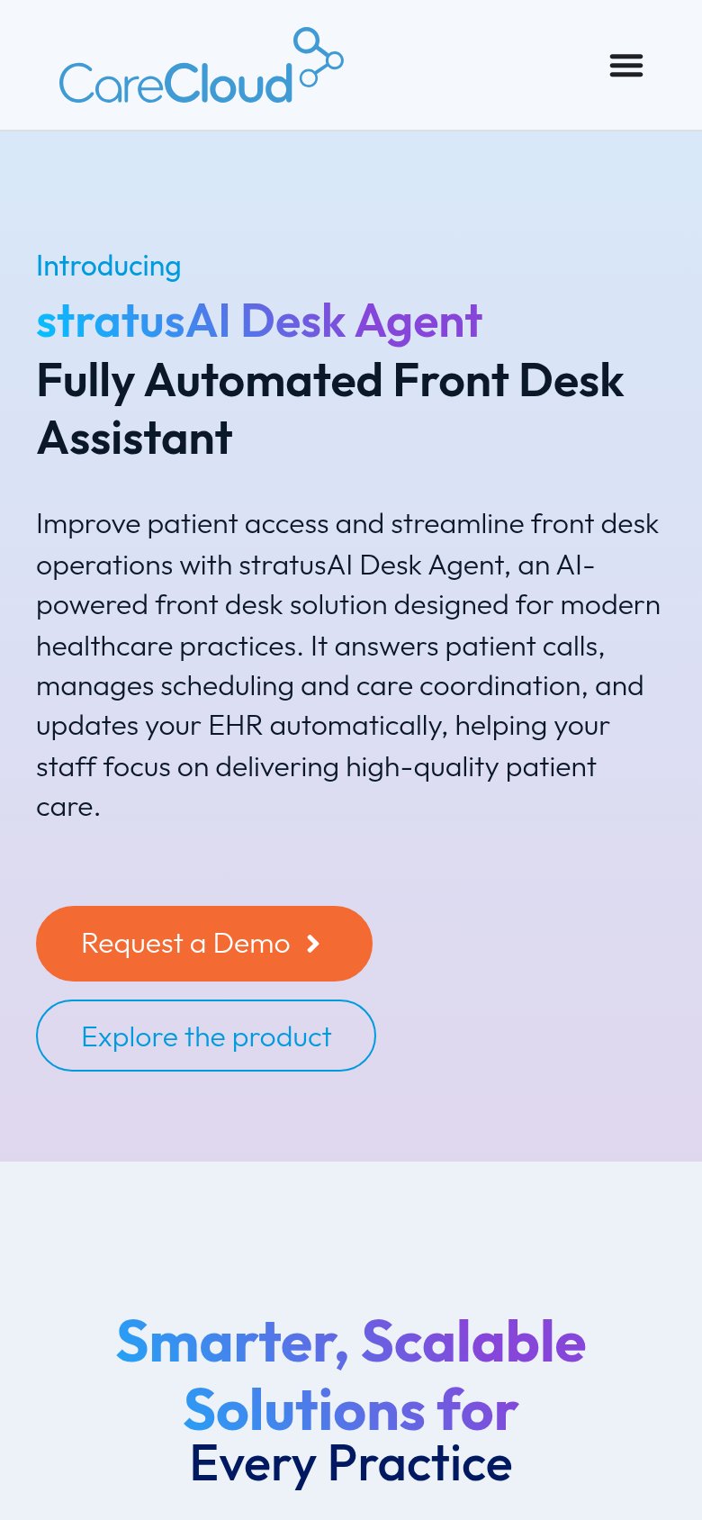 CareCloud Revenue Cycle Management mobile capture for Mobile web