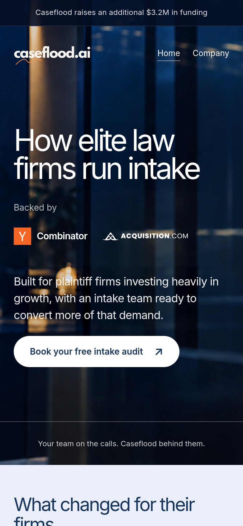 Caseflood.ai mobile capture for Mobile web