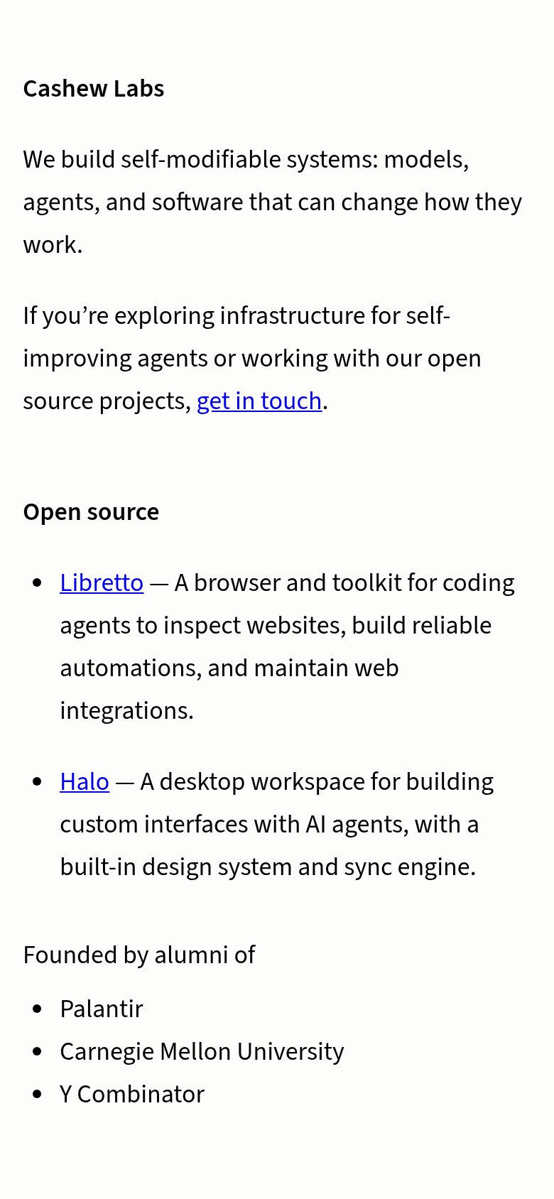 Cashew Labs mobile capture for Mobile web
