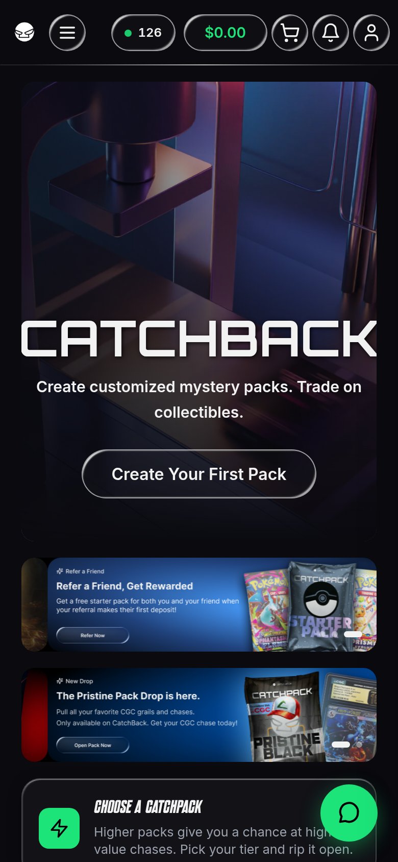CatchBack Cards mobile capture for Mobile web