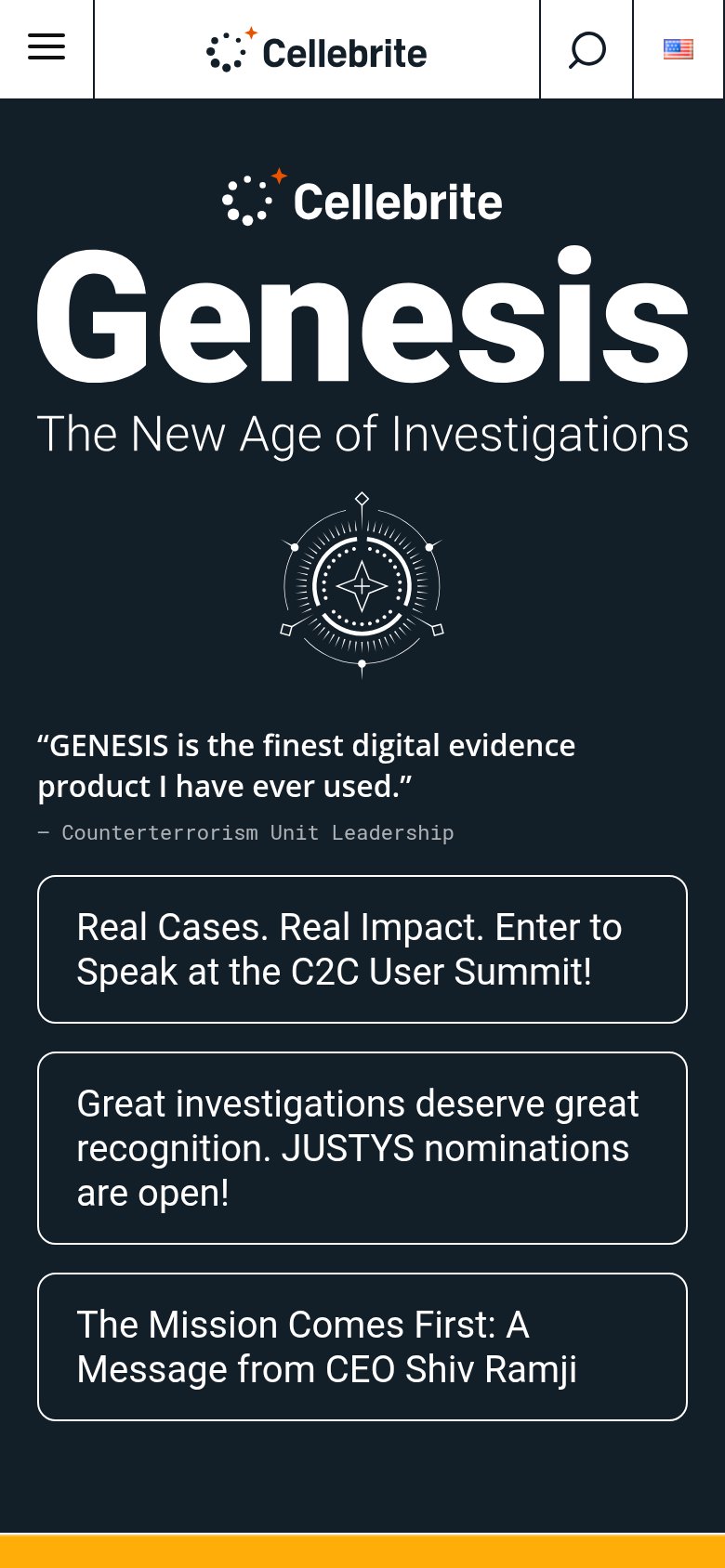 Cellebrite mobile capture for Mobile web