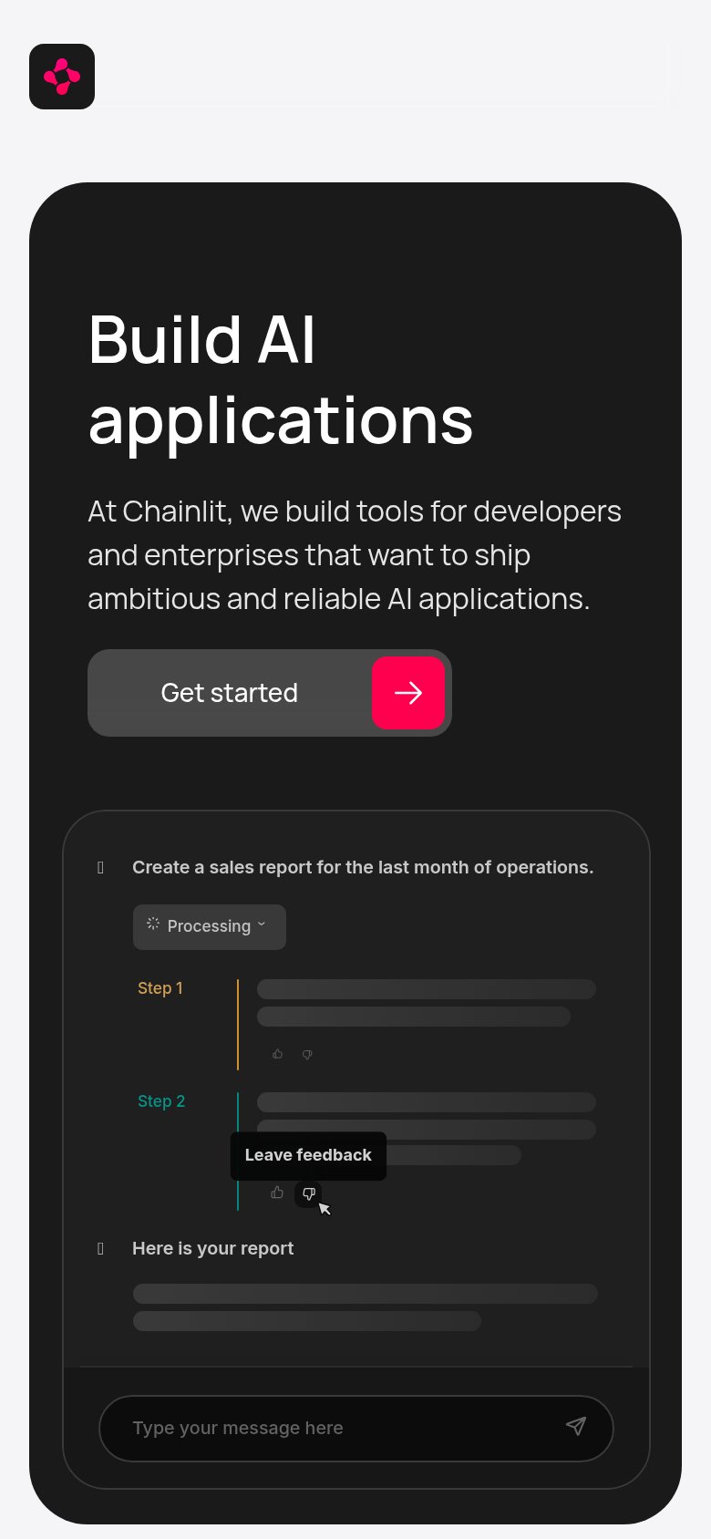 Chainlit mobile capture for Mobile web