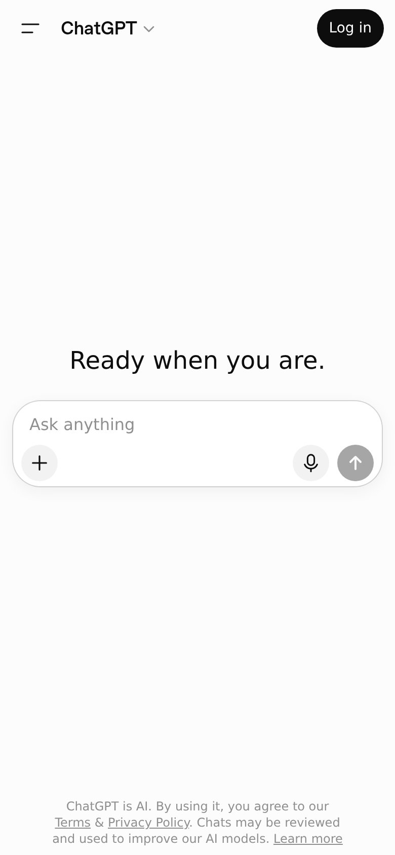 ChatGPT (OpenAI) mobile capture for Mobile web