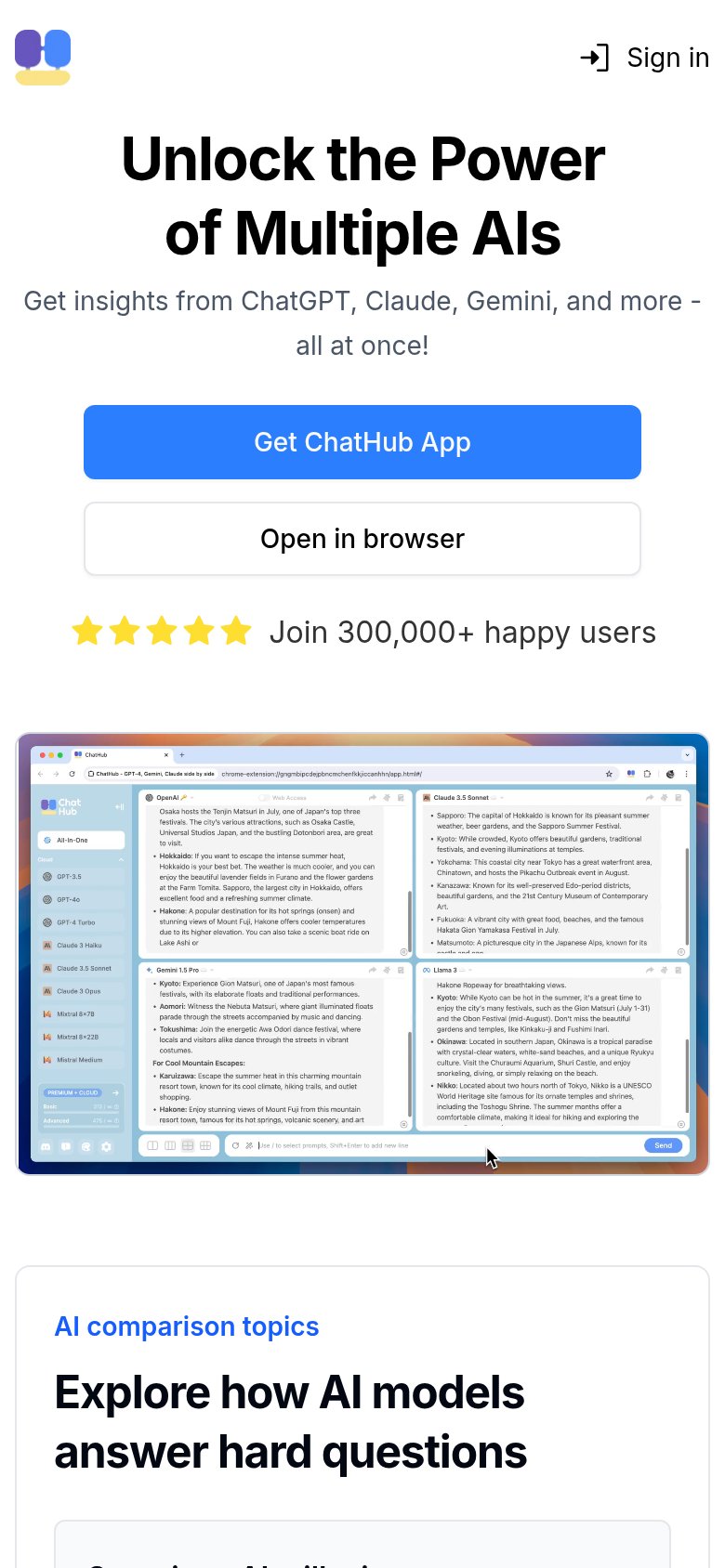 ChatHub mobile capture for Mobile web