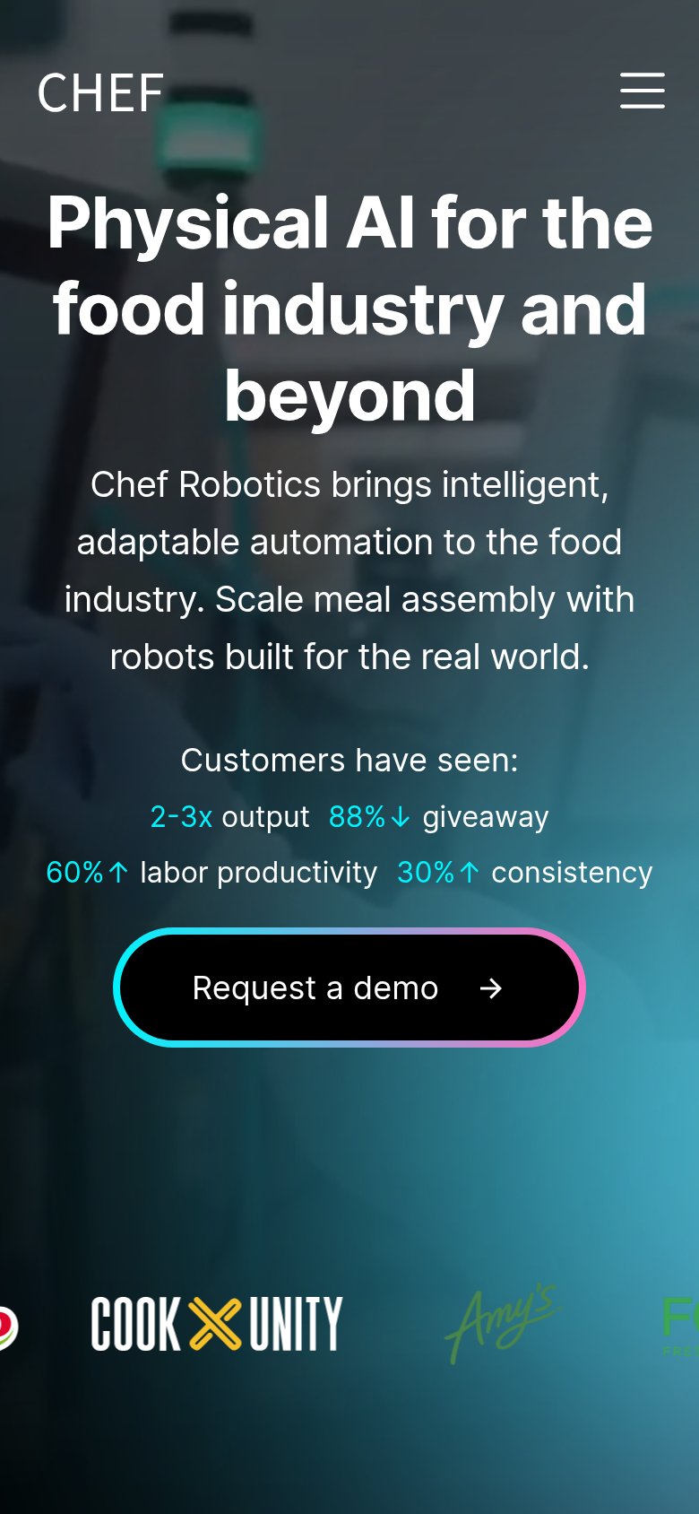 Chef Robotics mobile capture for Mobile web