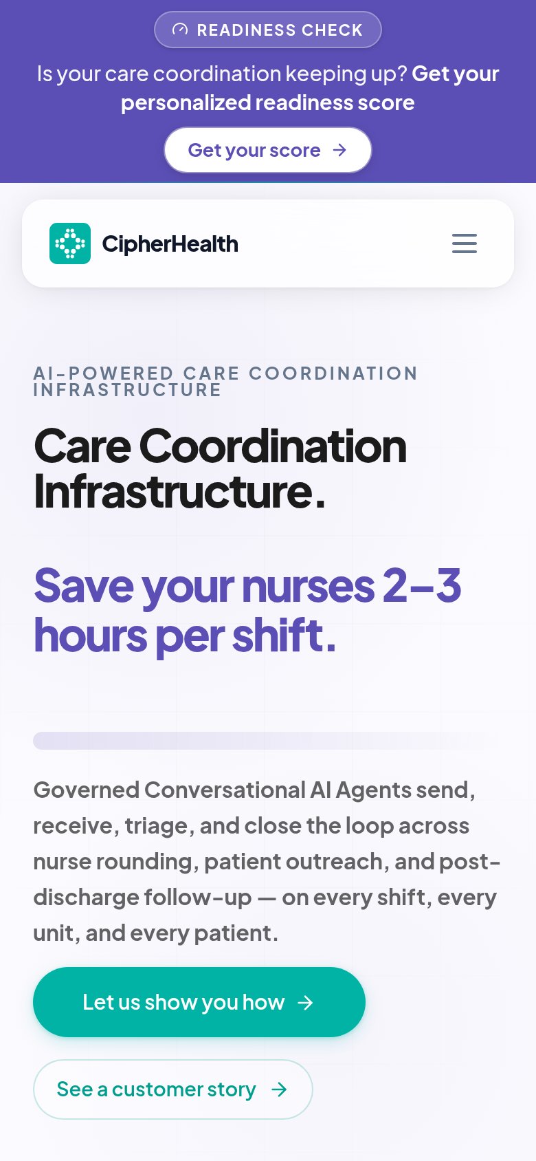 CipherHealth mobile capture for Mobile web