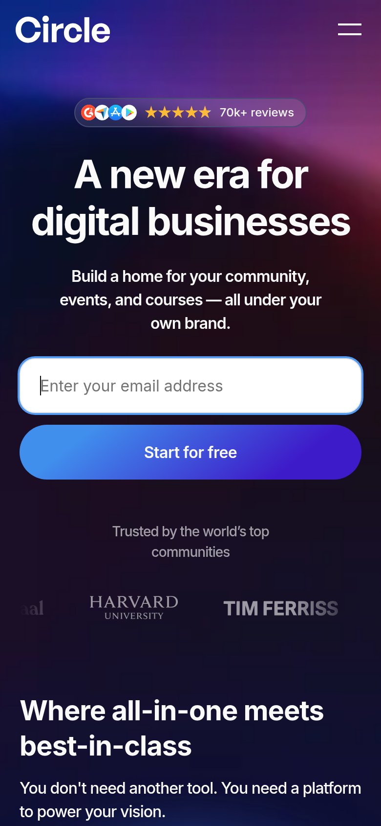 Circle mobile capture for Mobile web
