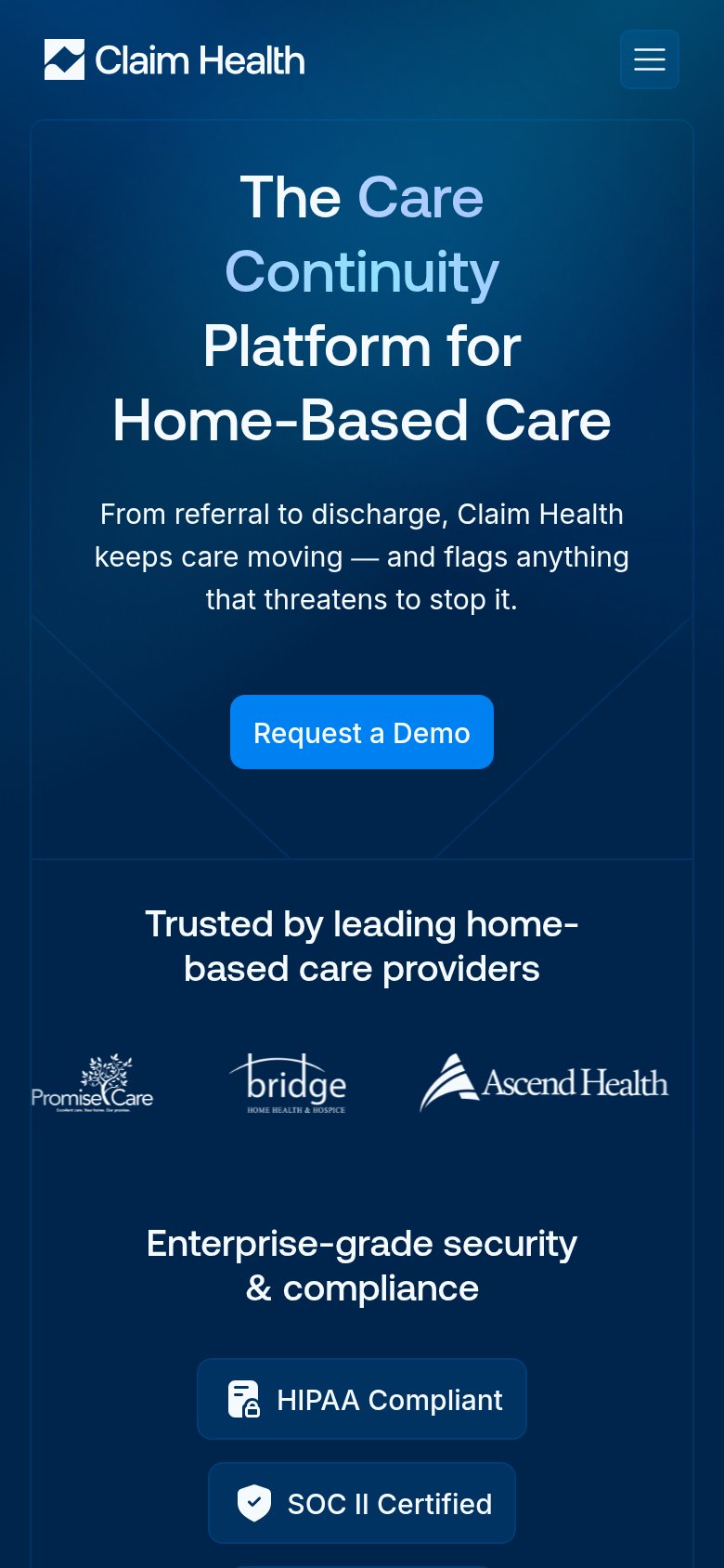 Claim Health mobile capture for Mobile web