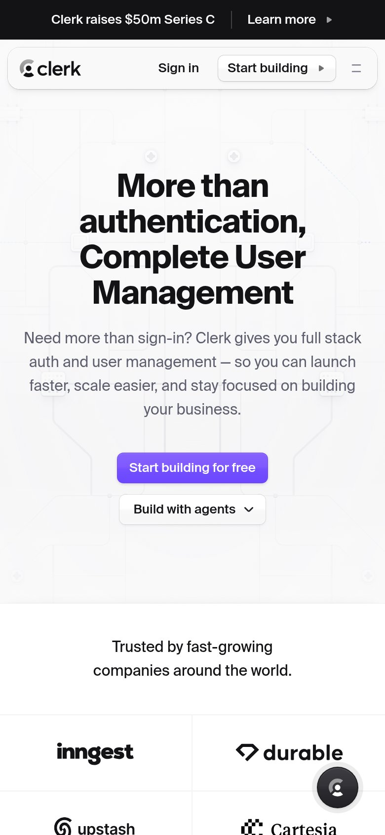 Clerk mobile capture for Mobile web